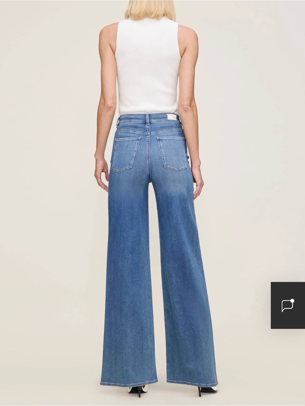 DL1961 High-Rise Wide-Leg Jeans in Medium Blue Wash
